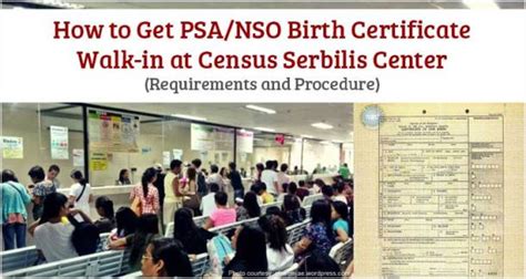 how to get nso birth certificate walk in